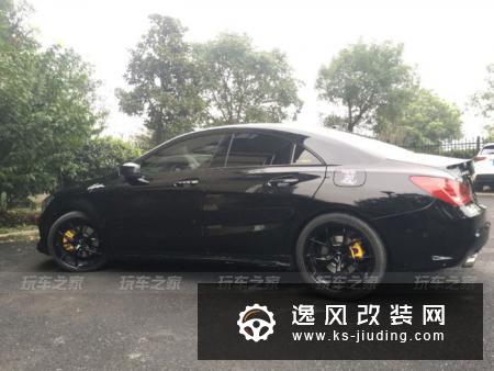绍兴车友把奔驰CLA改装成低趴黑武士，历时三年交出满意答卷
