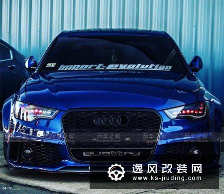 奥迪A6改装成RS6三厢版，定制手工宽体更霸气