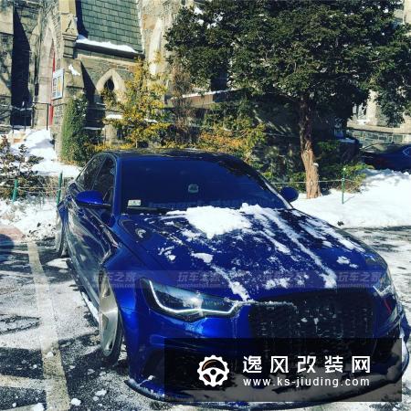 奥迪A6改装成RS6三厢版，定制手工宽体更霸气
