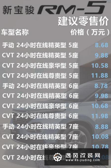 10.25英寸屏 定速巡航是标配 宝骏RM-5买这款