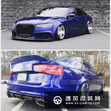 奥迪A6改装成RS6三厢版，定制手工宽体更霸气