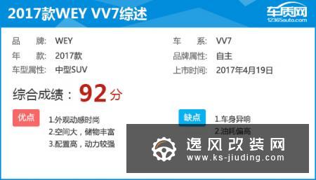 2017款 WEY VV7 完全评价报告